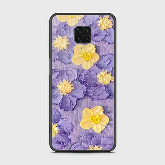 Xiaomi Redmi Note 9S Cover - Floral Series - Design 8 - Pink & Yellow - HQ Ultra Shine Premium Infinity Glass Soft Silicon Borders Case