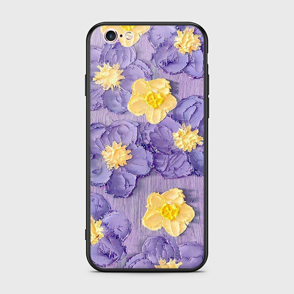 iPhone 6S / 6 Cover - Floral Series - Design 8 - Pink & Yellow - HQ Ultra Shine Premium Infinity Glass Soft Silicon Borders Case