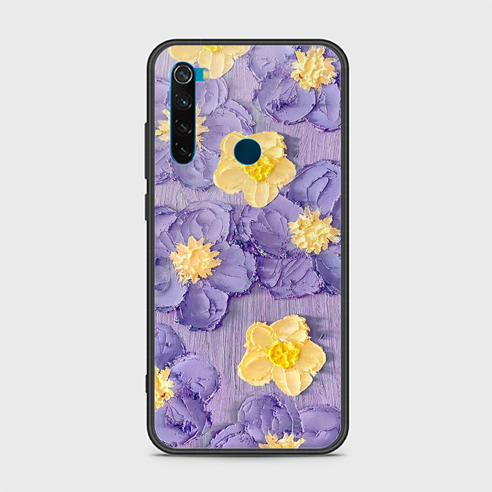 Xiaomi Redmi Note 8 Cover - Floral Series - Design 8 - Pink & Yellow - HQ Ultra Shine Premium Infinity Glass Soft Silicon Borders Case