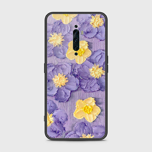 Oppo Reno 2Z Cover - Floral Series - Design 8 - Pink & Yellow - HQ Ultra Shine Premium Infinity Glass Soft Silicon Borders Case