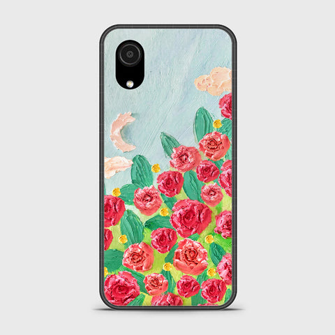 Samsung Galaxy A03 Core Cover - Floral Series - Design 10 - Red & Green - HQ Ultra Shine Premium Infinity Glass Soft Silicon Borders Case