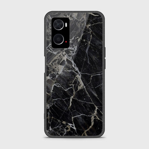 Oppo A96 4G Cover- Black Marble Series - D23 - HQ Ultra Shine Premium Infinity Glass Soft Silicon Borders Case ( Fast delivery )