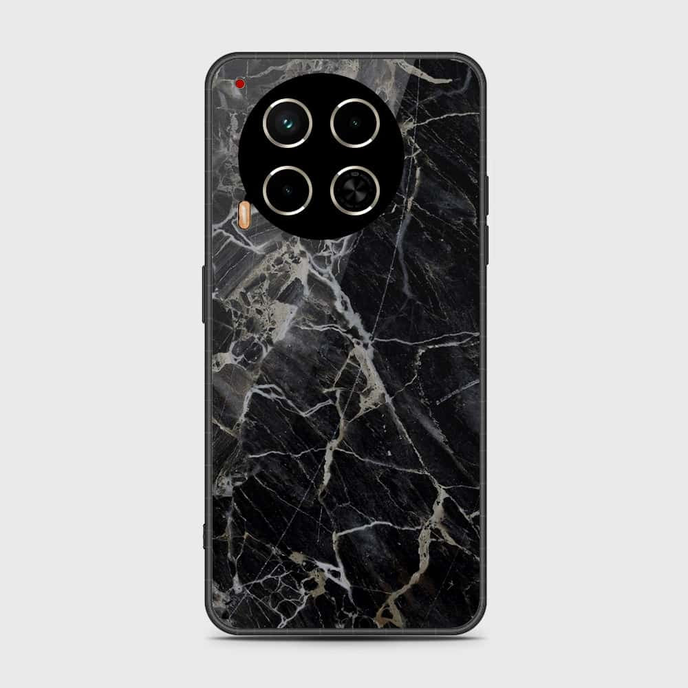 Tecno Camon 30 Cover- Black Marble Series - HQ Premium Shine Durable Shatterproof Case