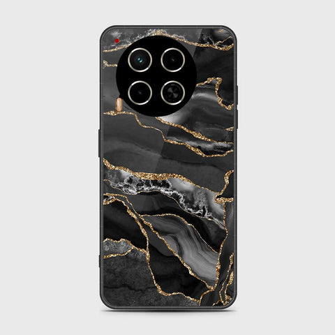 Tecno Camon 30 Cover- Black Marble Series - HQ Premium Shine Durable Shatterproof Case