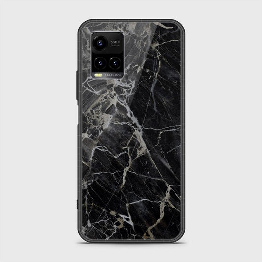 Vivo Y33s Cover - Black Marble Series - D19 - HQ Ultra Shine Premium Infinity Glass Soft Silicon Borders Case ( Fast Delivery )