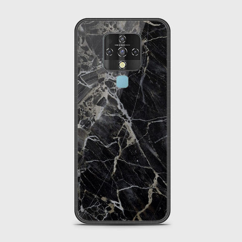 Tecno Camon 16 Cover - Black Marble Series - HQ Ultra Shine Premium Infinity Glass Soft Silicon Borders Case (Fast Delivery) (SU)