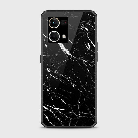 Oppo Reno 7 4G Cover - Black Marble Series - HQ Ultra Shine Premium Infinity Glass Soft Silicon Borders Case SuccessActive