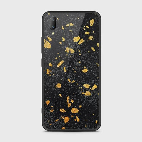 Vivo V11 Cover - Black Marble Series - HQ Ultra Shine Premium Infinity Glass Soft Silicon Borders Case