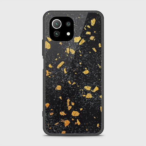 Xiaomi 11 Lite 5G NE Cover - Black Marble Series - HQ Ultra Shine Premium Infinity Glass Soft Silicon Borders Case