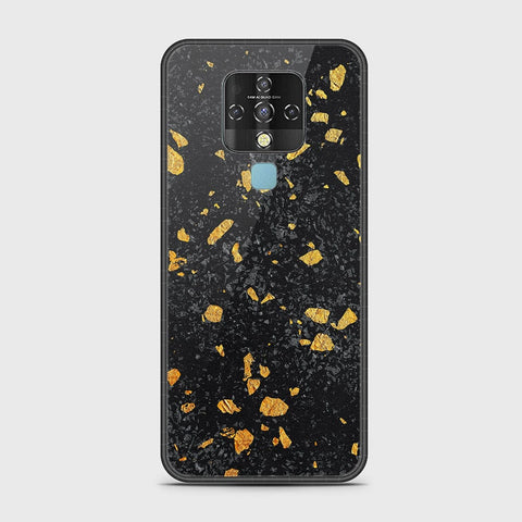 Tecno Camon 16 Cover - Black Marble Series - HQ Ultra Shine Premium Infinity Glass Soft Silicon Borders Case (Fast Delivery) (SU)