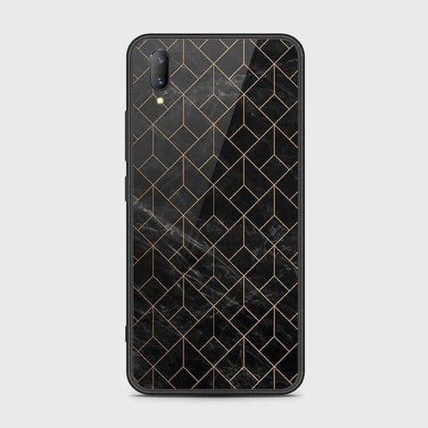 Vivo V11 Cover - Black Marble Series - HQ Ultra Shine Premium Infinity Glass Soft Silicon Borders Case