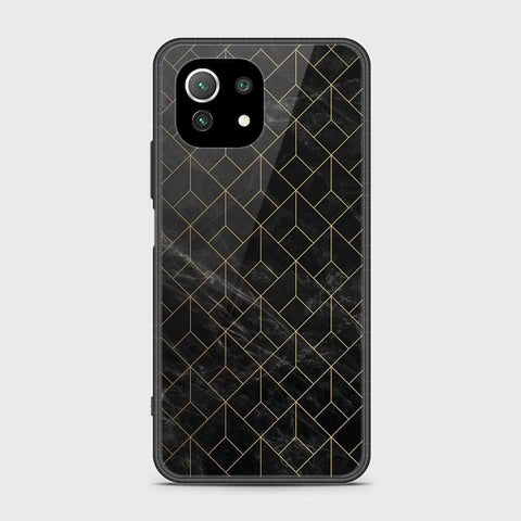 Xiaomi 11 Lite 5G NE Cover - Black Marble Series - HQ Ultra Shine Premium Infinity Glass Soft Silicon Borders Case