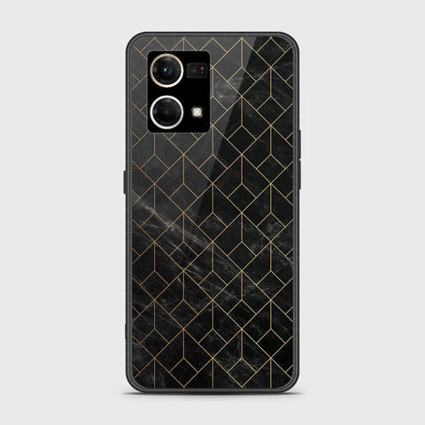 Oppo Reno 7 4G Cover - Black Marble Series - HQ Ultra Shine Premium Infinity Glass Soft Silicon Borders Case SuccessActive