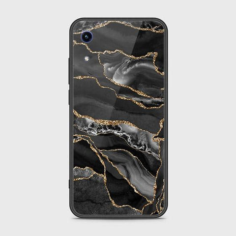 Huawei Honor Play 8A Cover - Black Marble Series - HQ Ultra Shine Premium Infinity Glass Soft Silicon Borders Case