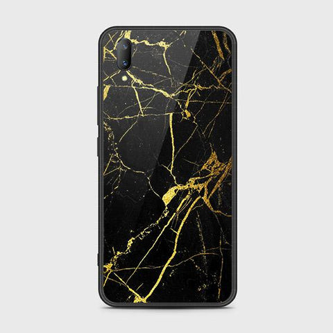 Vivo V11 Cover - Black Marble Series - HQ Ultra Shine Premium Infinity Glass Soft Silicon Borders Case