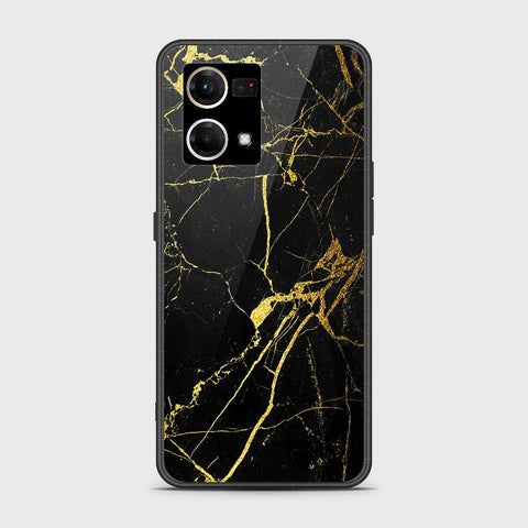 Oppo Reno 7 4G Cover - Black Marble Series - HQ Ultra Shine Premium Infinity Glass Soft Silicon Borders Case SuccessActive