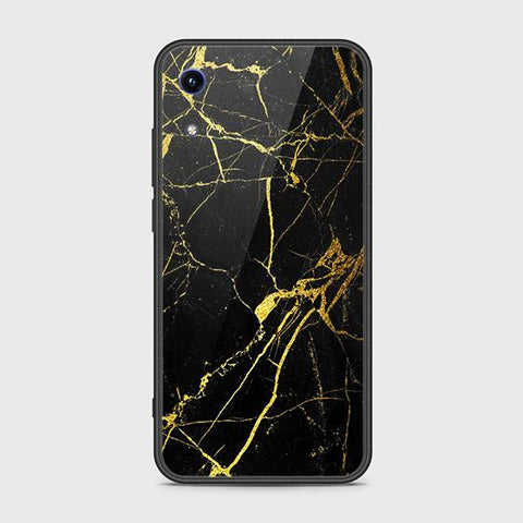 Huawei Honor Play 8A Cover - Black Marble Series - HQ Ultra Shine Premium Infinity Glass Soft Silicon Borders Case