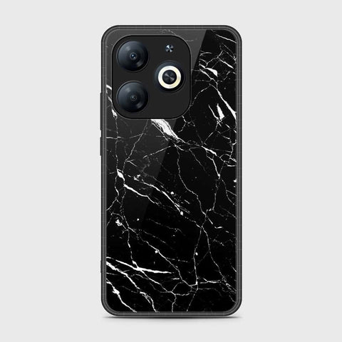 Infinix Smart 8 Plus Cover - Black Marble Series - HQ Ultra Shine Premium Infinity Glass Soft Silicon Borders Case