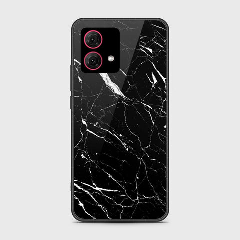 Motorola Moto G84 Cover - Black Marble Series - HQ Ultra Shine Premium Infinity Glass Soft Silicon Borders Case