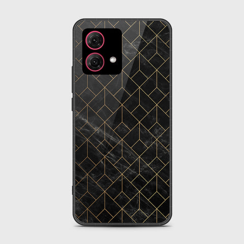 Motorola Moto G84 Cover - Black Marble Series - HQ Ultra Shine Premium Infinity Glass Soft Silicon Borders Case