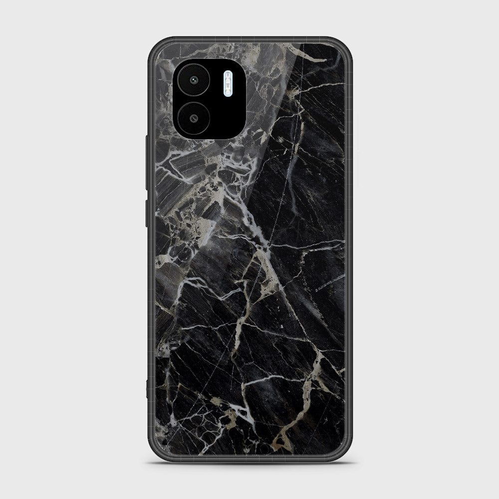 Xiaomi Poco C50 Cover - Black Marble Series - HQ Ultra Shine Premium Infinity Glass Soft Silicon Borders Case