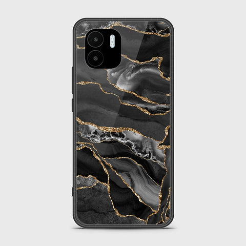 Xiaomi Poco C50 Cover - Black Marble Series - HQ Ultra Shine Premium Infinity Glass Soft Silicon Borders Case