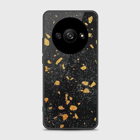 Xiaomi Redmi A3x Cover- Black Marble Series - HQ Ultra Shine Premium Infinity Glass Soft Silicon Borders Case