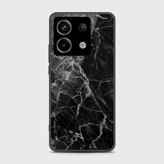 Xiaomi Poco M6 Pro 4G Cover- Black Marble Series - HQ Ultra Shine Premium Infinity Glass Soft Silicon Borders Case