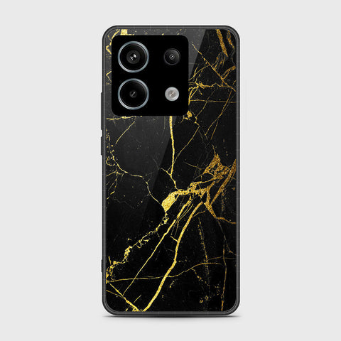 Xiaomi Poco M6 Pro 4G Cover- Black Marble Series - HQ Ultra Shine Premium Infinity Glass Soft Silicon Borders Case