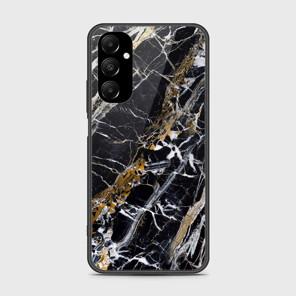 Samsung Galaxy A05s Cover- Black Marble Series - HQ Ultra Shine Premium Infinity Glass Soft Silicon Borders Case (Fast Delivery)