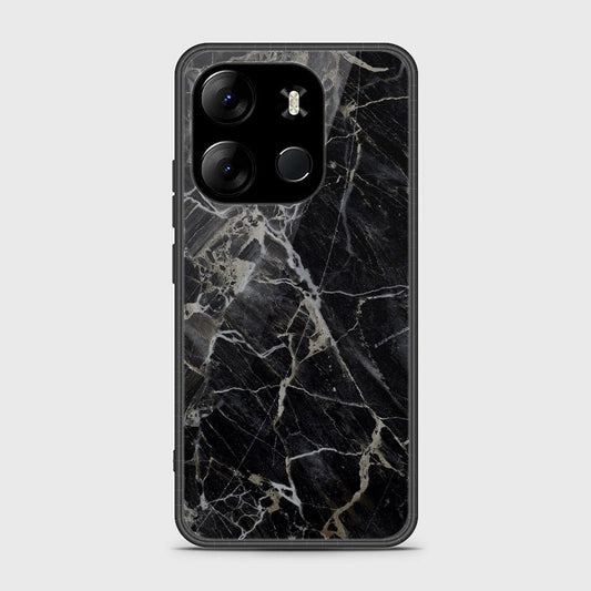 Infinix Smart 7 Plus Cover- Black Marble Series - HQ Ultra Shine Premium Infinity Glass Soft Silicon Borders Case (Fast Delivery)