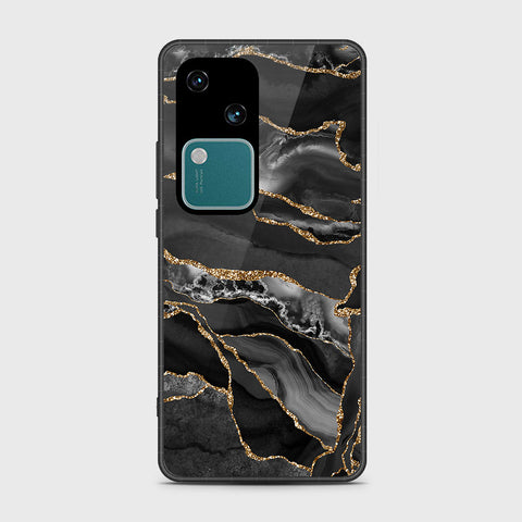 Vivo V30 Cover- Black Marble Series - HQ Premium Shine Durable Shatterproof Case