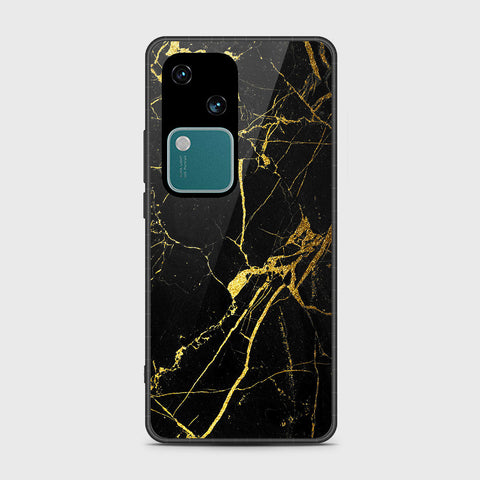 Vivo V30 Cover- Black Marble Series - HQ Premium Shine Durable Shatterproof Case