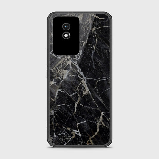 Vivo Y02t Cover- Black Marble Series - HQ Ultra Shine Premium Infinity Glass Soft Silicon Borders Case (Fast Delivery)