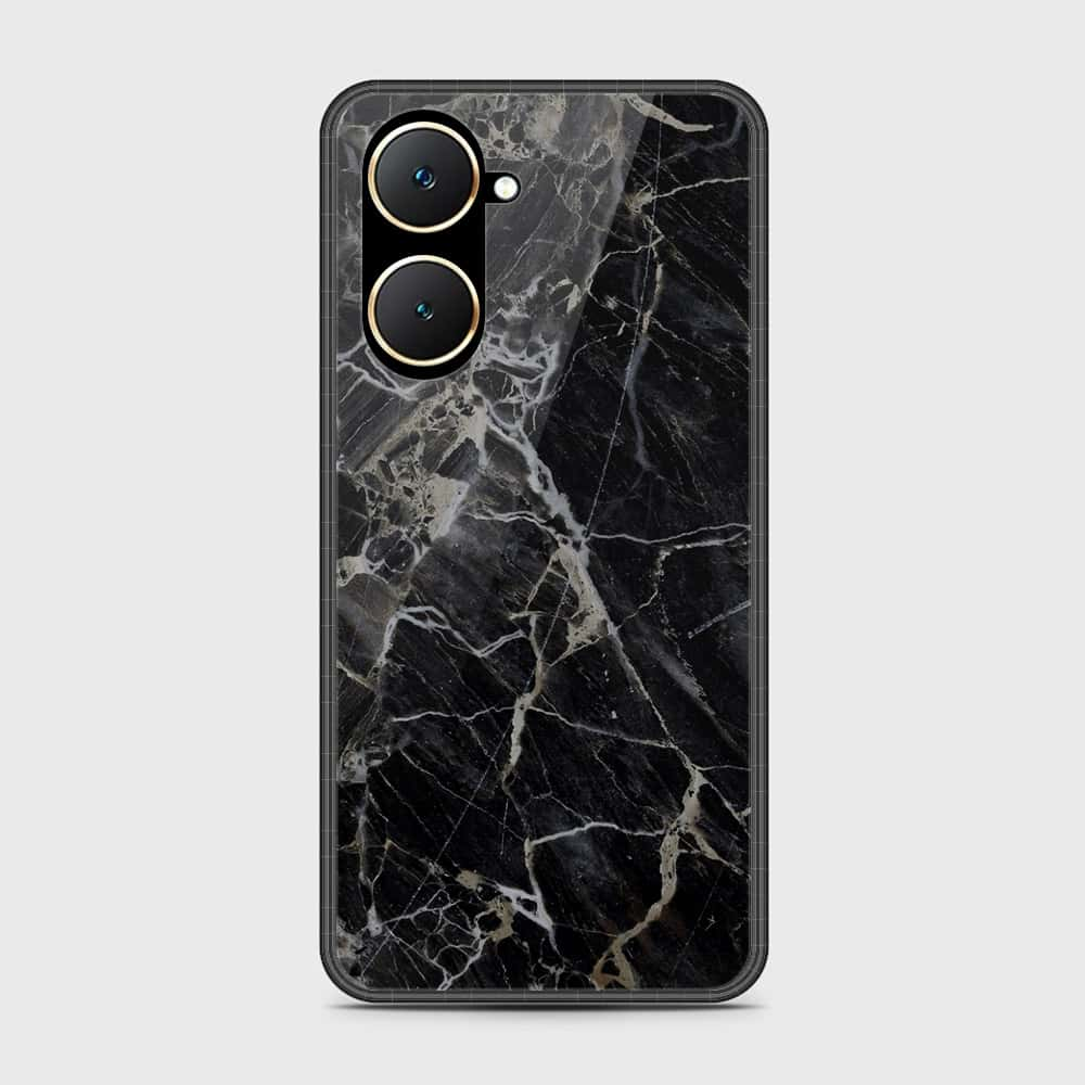 Vivo Y18 Cover- Black Marble Series - HQ Premium Shine Durable Shatterproof Case