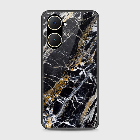 Vivo Y03 Cover- Black Marble Series - HQ Premium Shine Durable Shatterproof Case