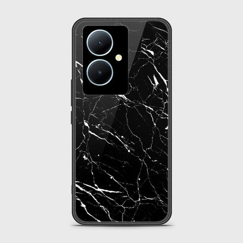 Vivo Y78 Cover- Black Marble Series - HQ Ultra Shine Premium Infinity Glass Soft Silicon Borders Case