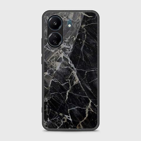 Xiaomi Poco C65 Cover- Black Marble Series - D80 - HQ Ultra Shine Premium Infinity Glass Soft Silicon Borders Case ( Fast Delivery )