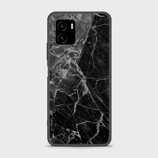 Vivo Y15a Cover - Black Marble Series - HQ Ultra Shine Premium Infinity Glass Soft Silicon Borders Case (Fast Delivery)