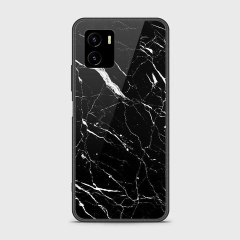 Vivo Y15c Cover - Black Marble Series - HQ Ultra Shine Premium Infinity Glass Soft Silicon Borders Case