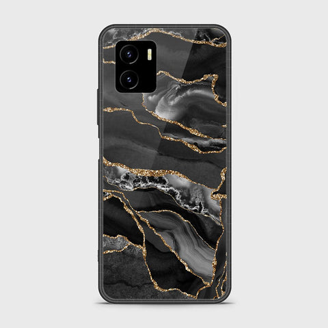 Vivo Y15c Cover - Black Marble Series - HQ Ultra Shine Premium Infinity Glass Soft Silicon Borders Case