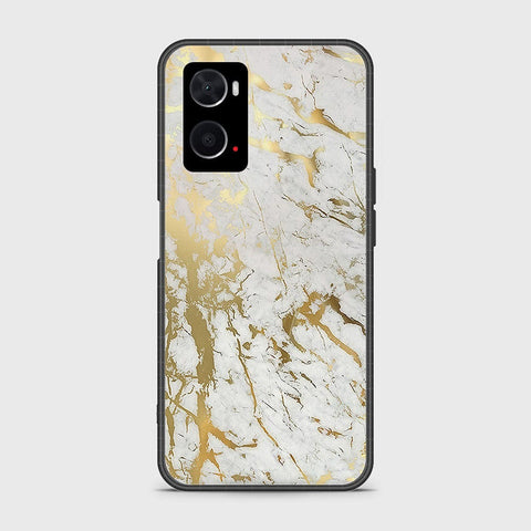 Oppo A96 4G Cover- White Marble Series - HQ Ultra Shine Premium Infinity Glass Soft Silicon Borders Case