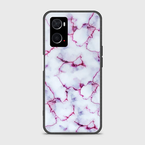 Oppo A96 4G Cover- White Marble Series - HQ Ultra Shine Premium Infinity Glass Soft Silicon Borders Case