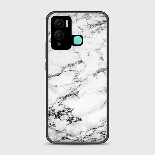 Infinix Hot 12 Play Cover- White Marble Series - D43 - HQ Ultra Shine Premium Infinity Glass Soft Silicon Borders Case ( Fast Delivery )