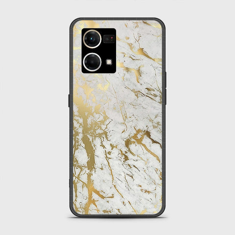 Oppo Reno 7 4G Cover - White Marble Series - HQ Ultra Shine Premium Infinity Glass Soft Silicon Borders Case