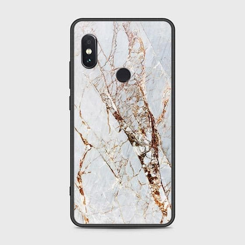 Xiaomi Redmi Note 5 AI Dual Camera Cover - White Marble Series - HQ Ultra Shine Premium Infinity Glass Soft Silicon Borders Case