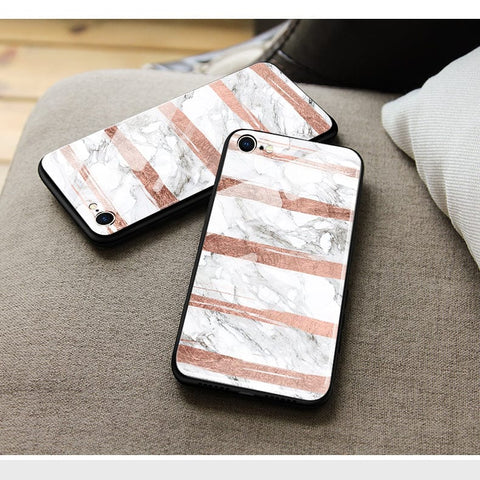 Oppo A96 4G Cover- White Marble Series - HQ Ultra Shine Premium Infinity Glass Soft Silicon Borders Case