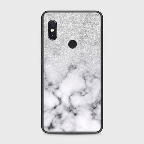 Xiaomi Redmi Note 5 AI Dual Camera Cover - White Marble Series - HQ Ultra Shine Premium Infinity Glass Soft Silicon Borders Case