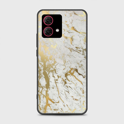 Motorola Moto G84 Cover - White Marble Series - HQ Ultra Shine Premium Infinity Glass Soft Silicon Borders Case