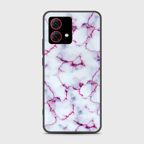 Motorola Moto G84 Cover - White Marble Series - HQ Ultra Shine Premium Infinity Glass Soft Silicon Borders Case